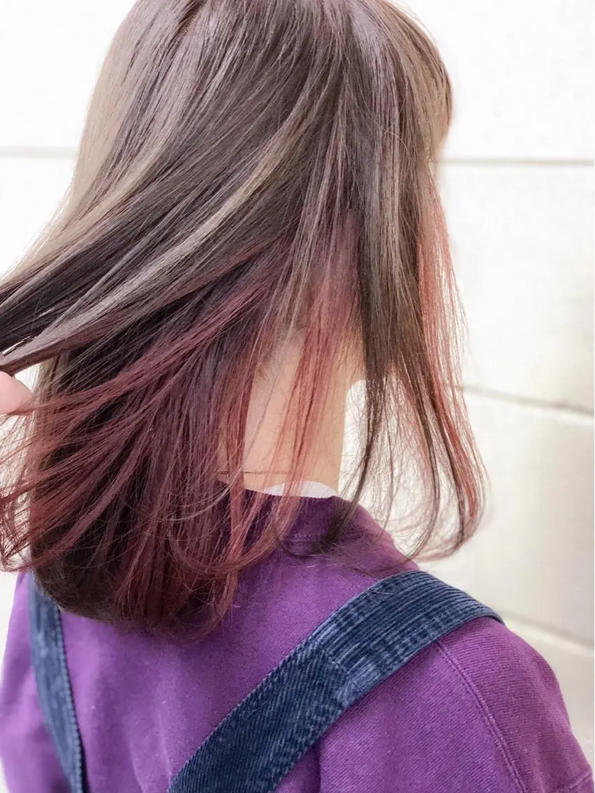 カラー インナーカラー ショート・ボブ 徳竹淳一のヘアスタイル