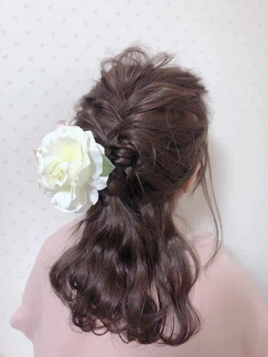 セミロング やました りなのヘアスタイル