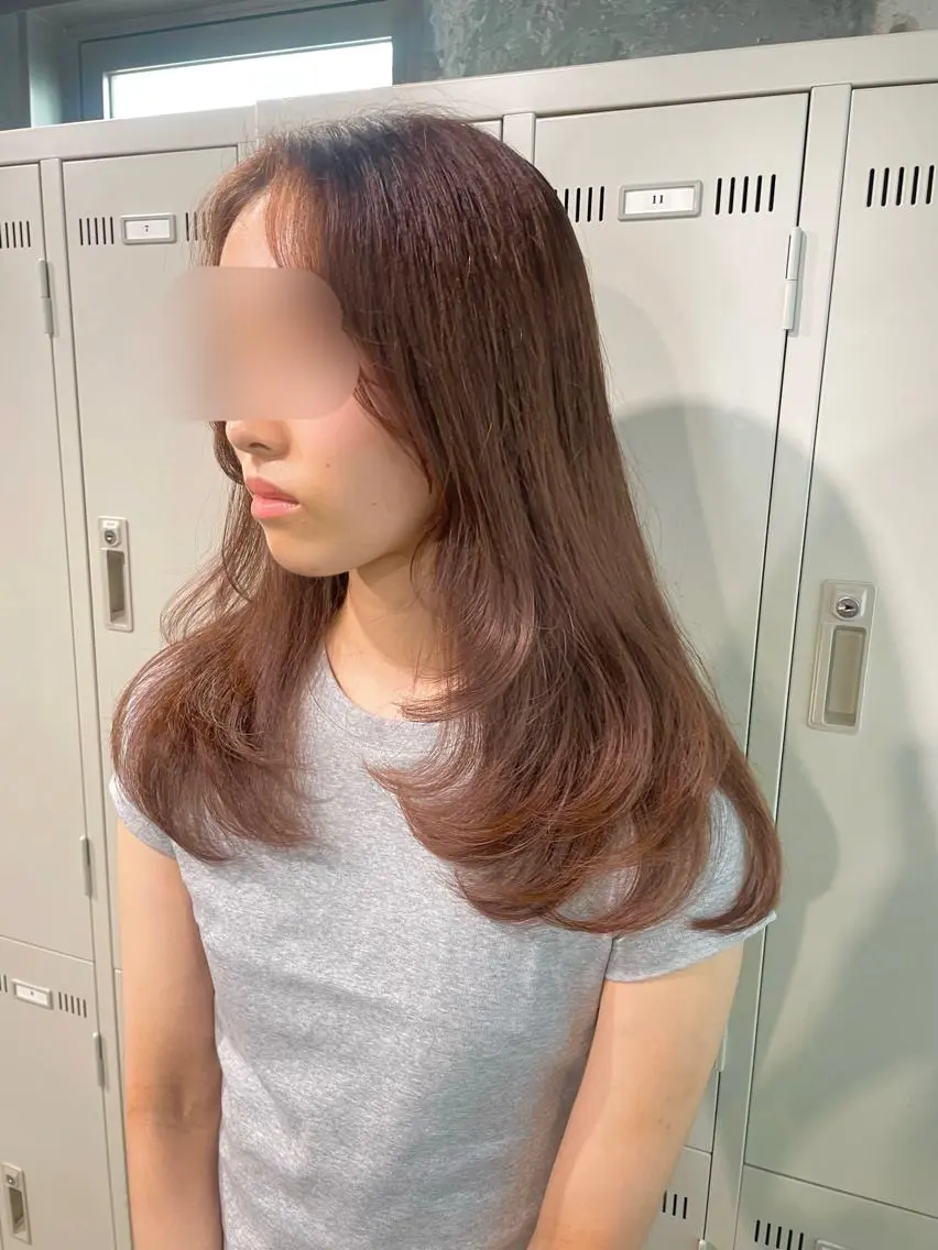 ロング カラー パーマ ヘアアレンジ メンズ キッズ ネイル マツエク・マツパ アイブロウ レイヤーカット 透明感カラー・レイヤ ー🎀amika🎀のヘアスタイル