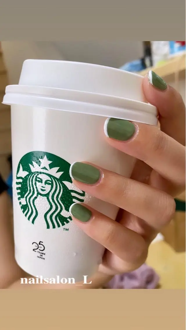 ネイル フレンチネイル ピスタチオネイル ハンドネイル NAILSALON Ｌのネイルデザイン