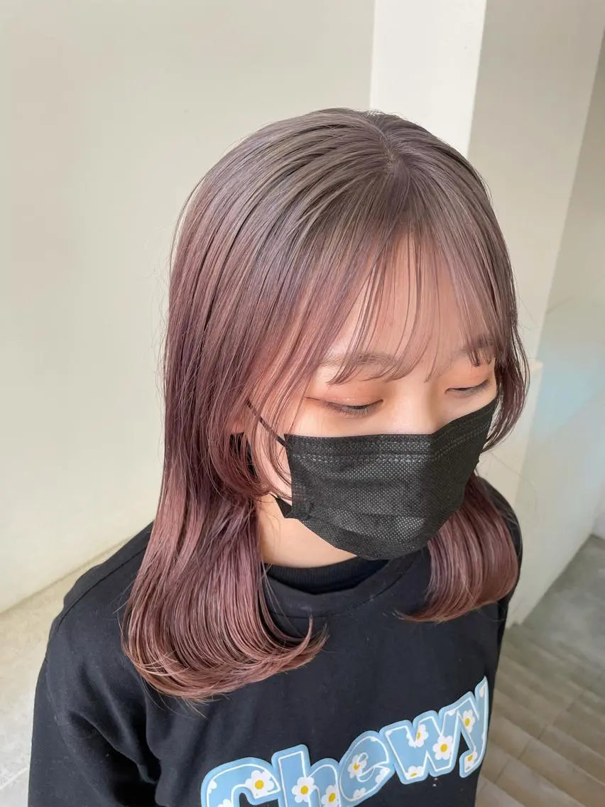 カラー ヘアカラー 🎀ボブ+ハイトーン シュカ👶🏻のヘアスタイル