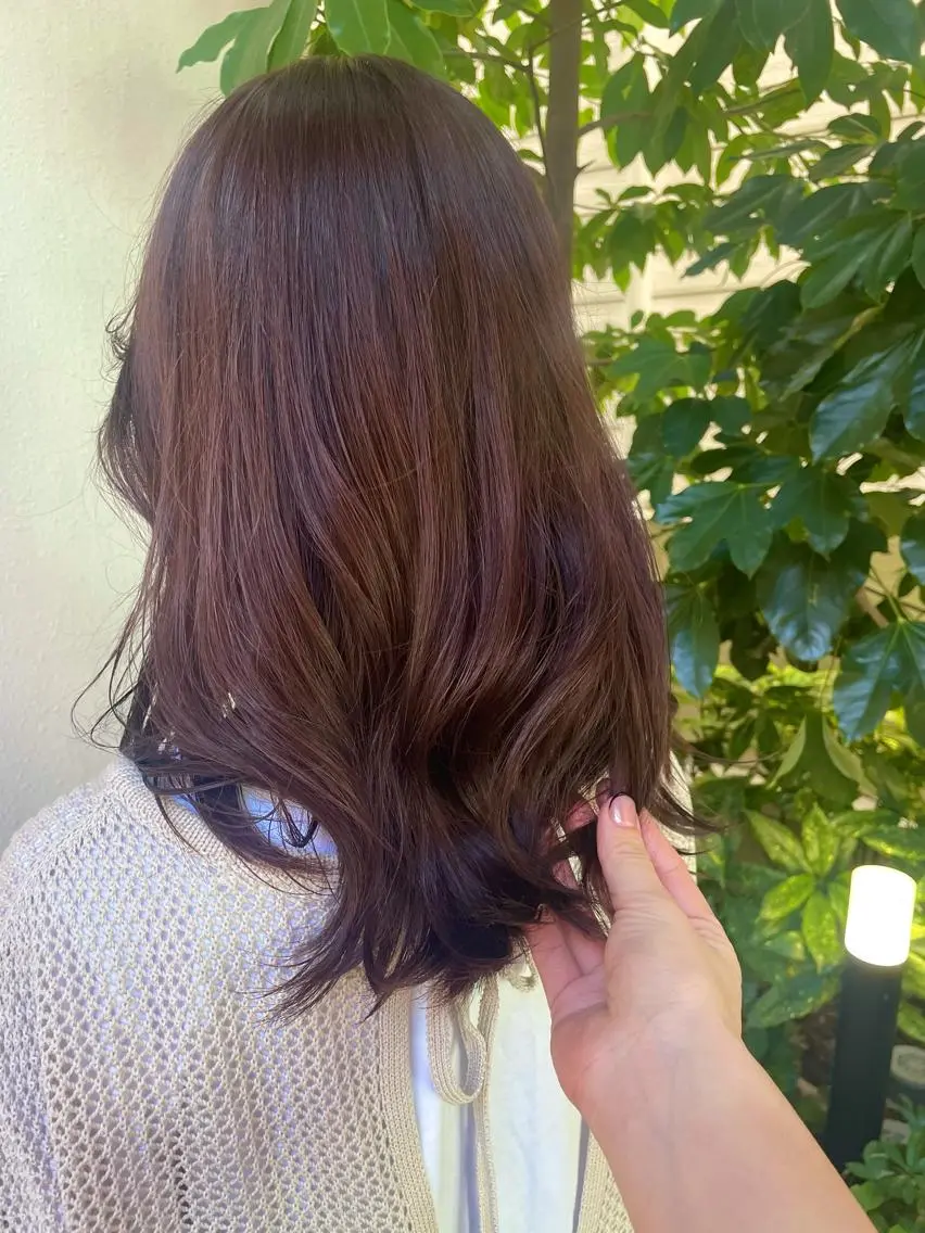 ミディアム カラー ピンクカラー keshiki🦋 Nanaのヘアスタイル