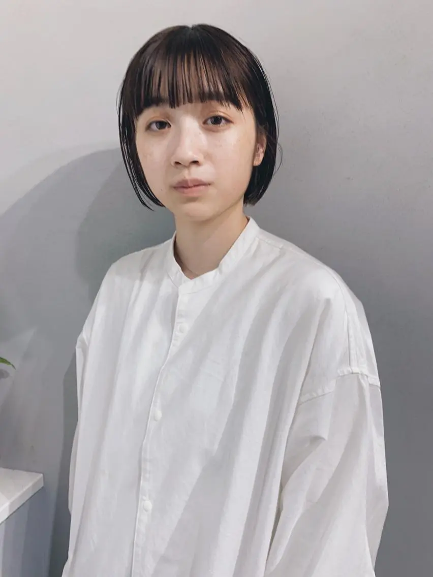 ショート ボブパーマコテ巻き風 パーマNo1深江秀平のヘアスタイル