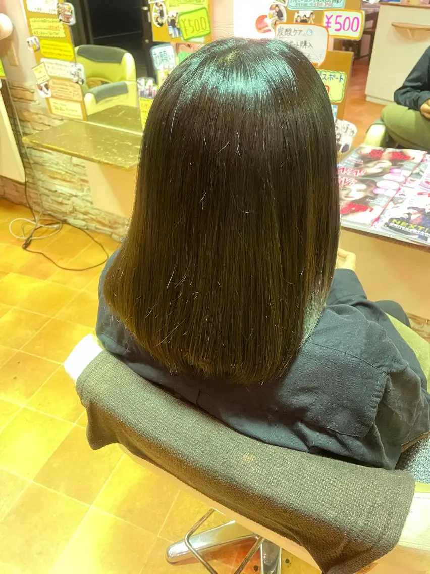 ミディアム カラー ブリーチ 山口 彩海のヘアスタイル
