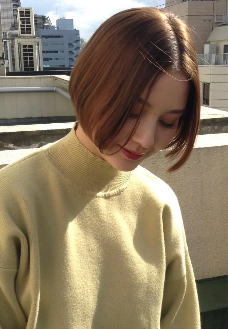 ショート カラー ベージュカラー カット ヘアカラー パーマ 縮毛矯正 韓国✖️網紅🖤 パーマYURIYAのヘアスタイル
