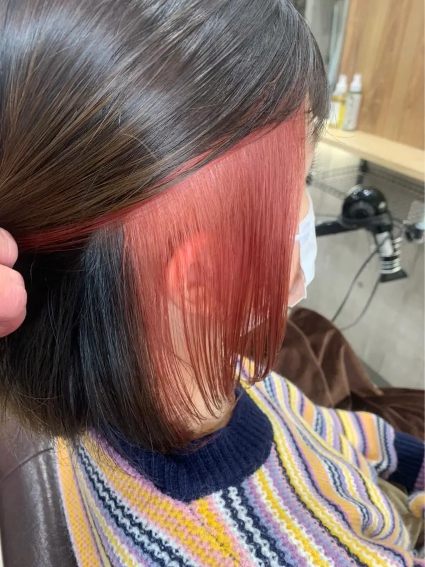 ショート カラー バレイヤージュ ブリーチ ケアブリーチ ダブルカラー イヤリングカラー ヘアカラー hair salon mementoのヘアスタイル