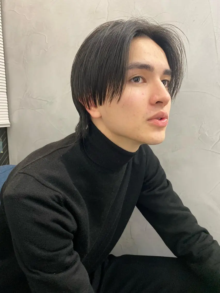 パーマ メンズ センターパート 表参道メンズカット hikariのヘアスタイル