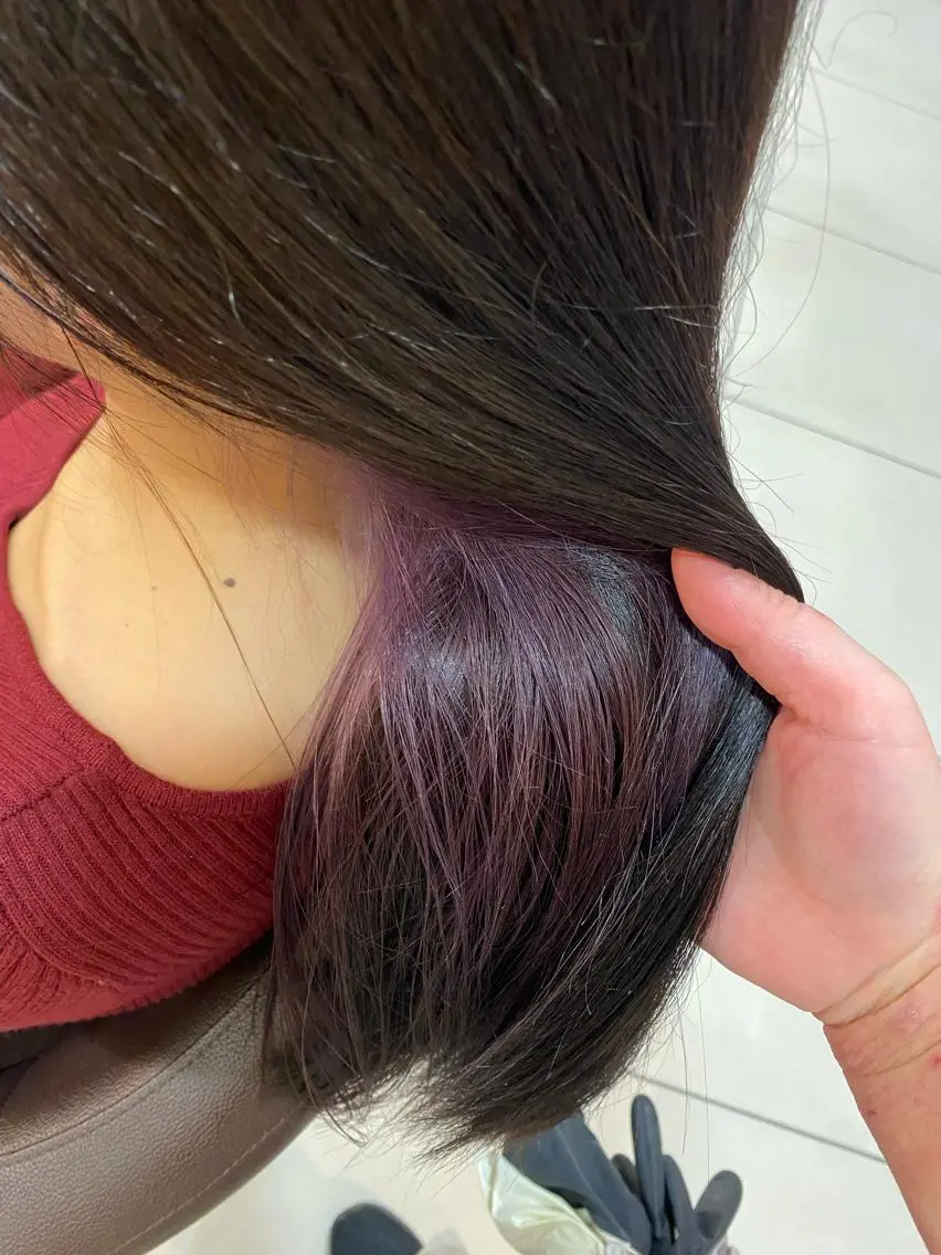 ロング カット トリートメント ミルクティーベージュ 暖色カラー/池田麻帆のヘアスタイル