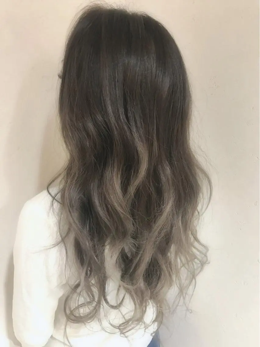 ミディアム セミロング ロング カラー パーマ ヘアアレンジ アッシュ グラデーションカラー 縮毛矯正/美髪 髪質改善/石田幸輔のヘアスタイル