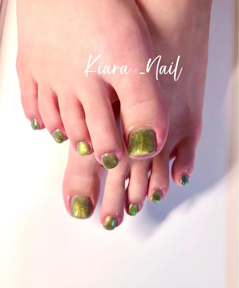 ネイル フットネイル マグネットネイル 🍭Kiara Nail🍭のネイルデザイン