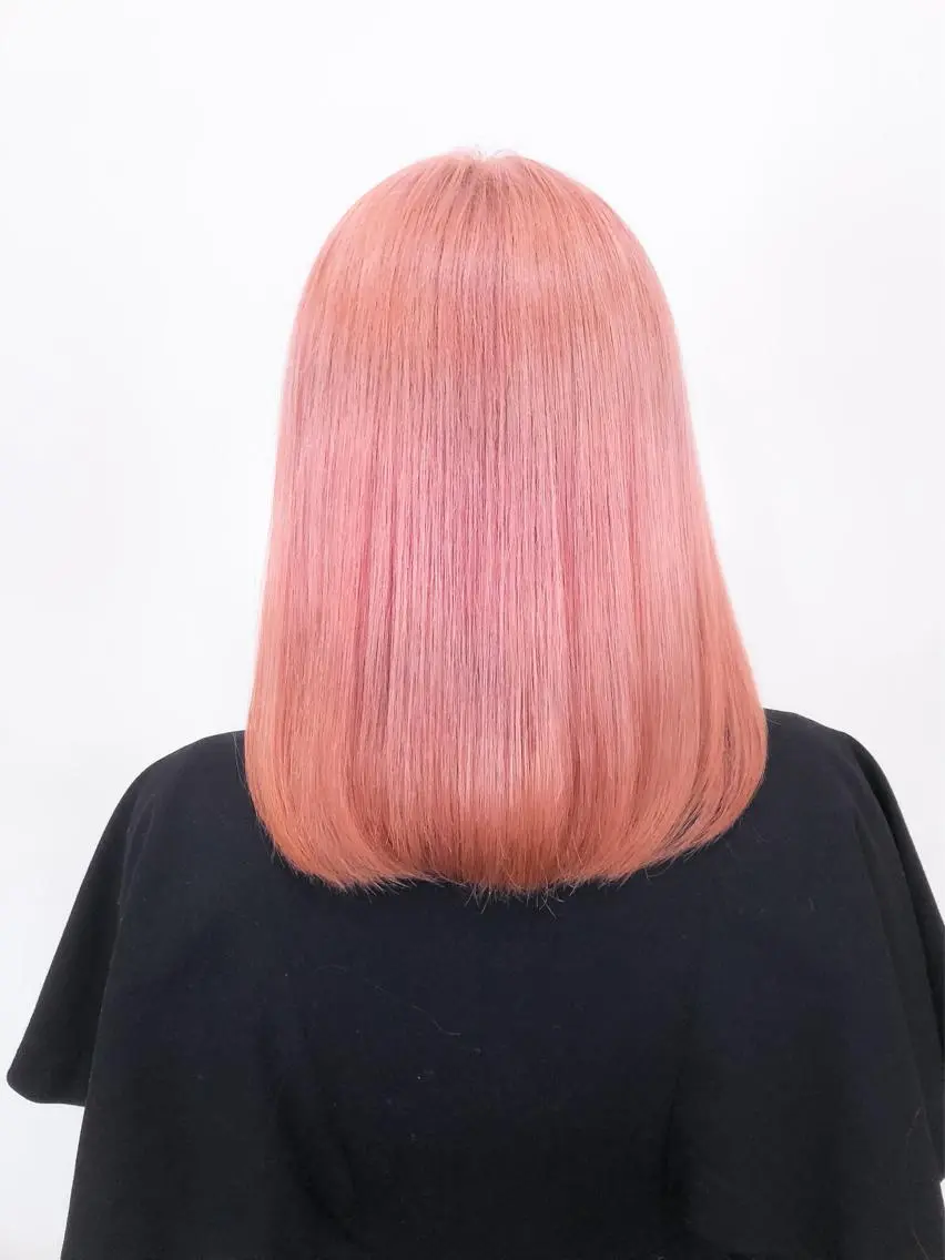 ミディアム カラー 透明感カラー ピンクカラー ヘアカラー ✨デザインカラー✨ ハイトーン　森貴章のヘアスタイル