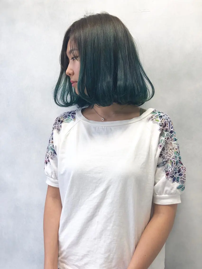 ミディアム 外国人風カラー ハイライト 小澤大輔 YOLO hairのヘアスタイル