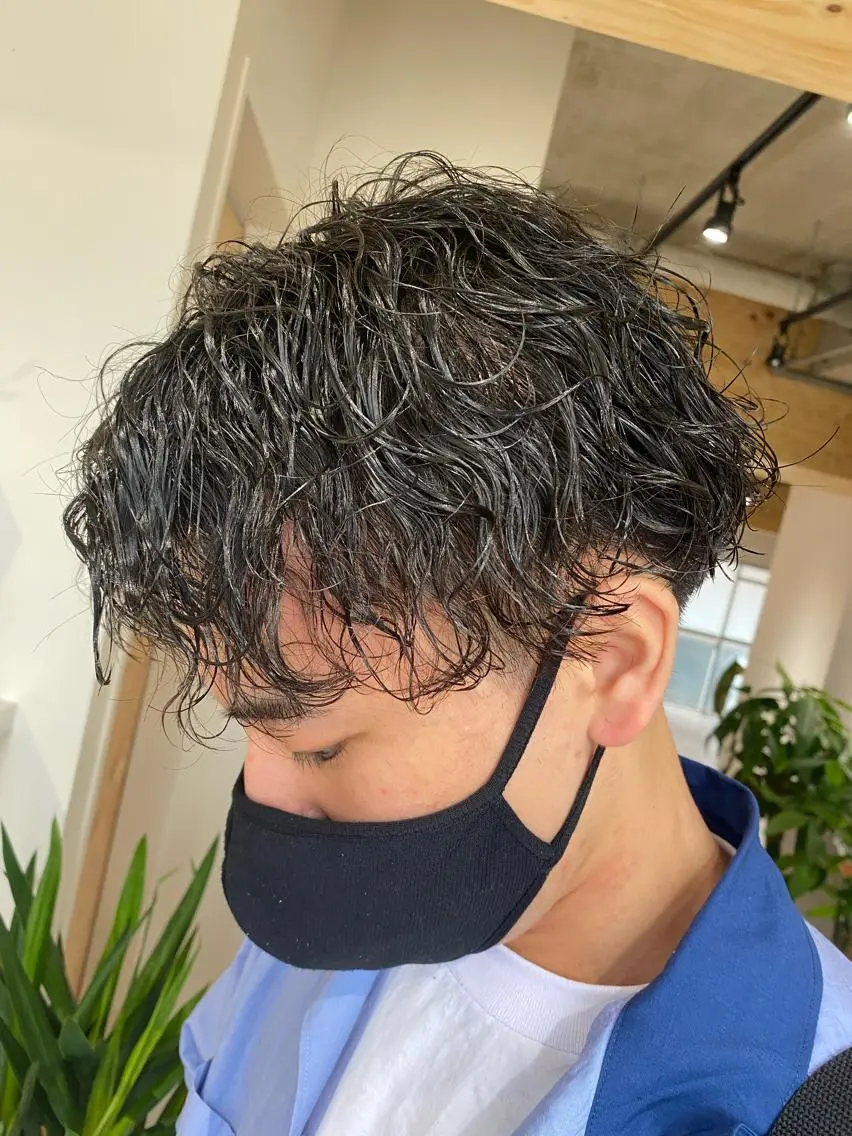 パーマ メンズ カット パーマ ヘアセット メンズブリーチカラー /パーマ ごーた立川のヘアスタイル