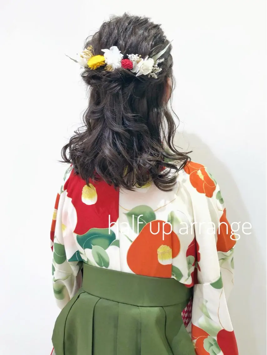 セミロング カラー 卒業式のヘアスタイル 大平 美沙のヘアスタイル