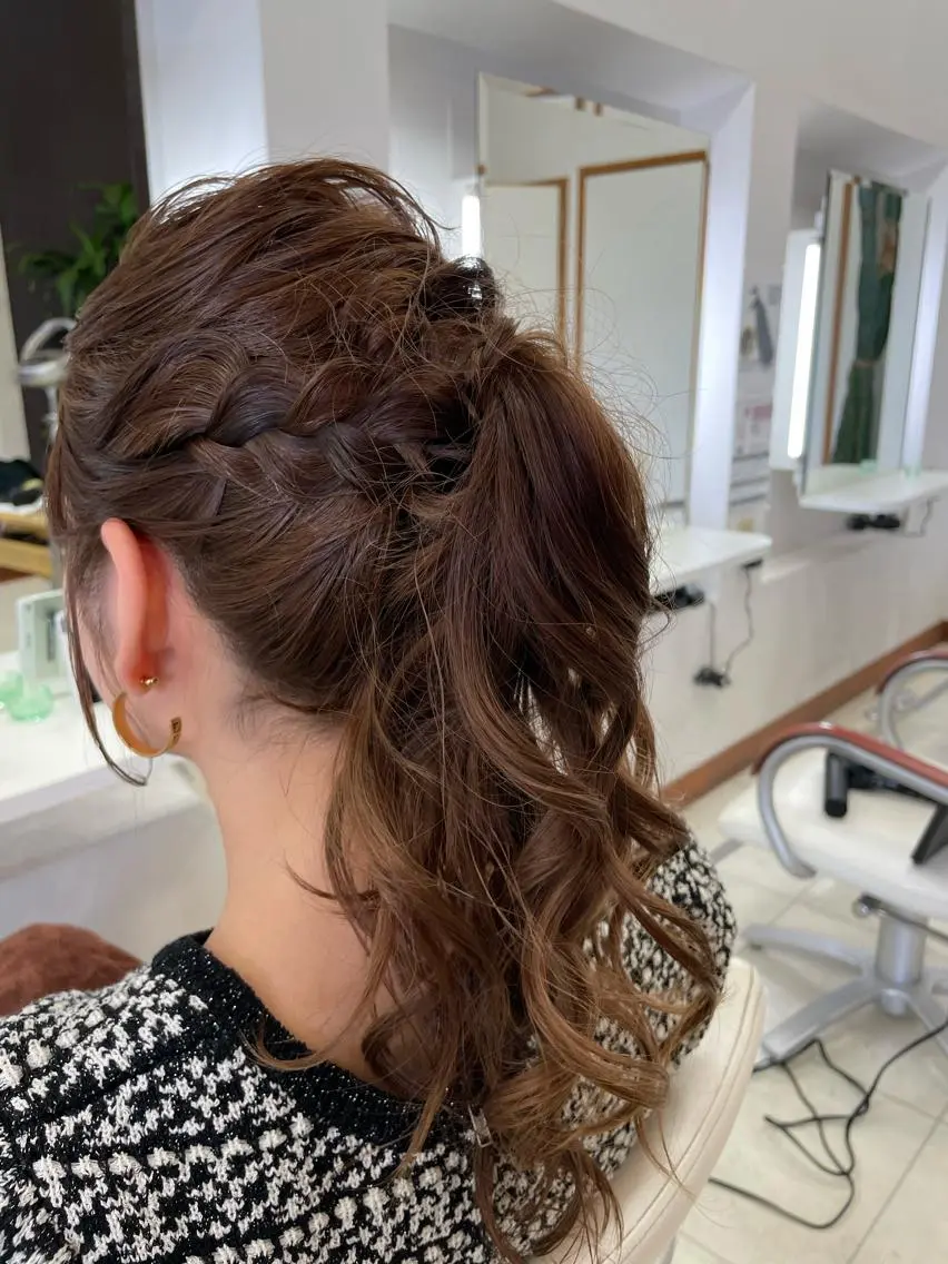 セミロング ヘアセット いけだ ゆうのヘアスタイル