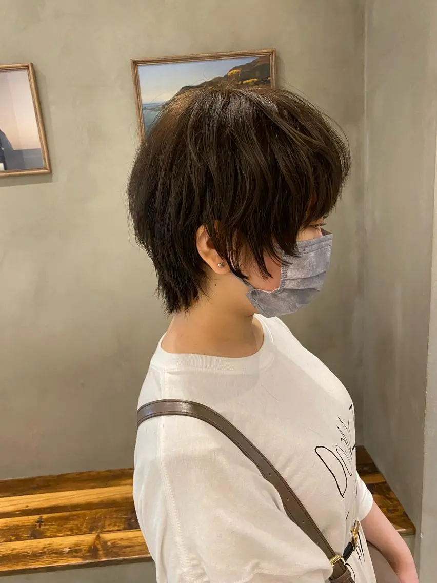 セミロング カット ヘアカラー トリートメント 新宿/顔周りカット +レイヤー=しずく♩のヘアスタイル