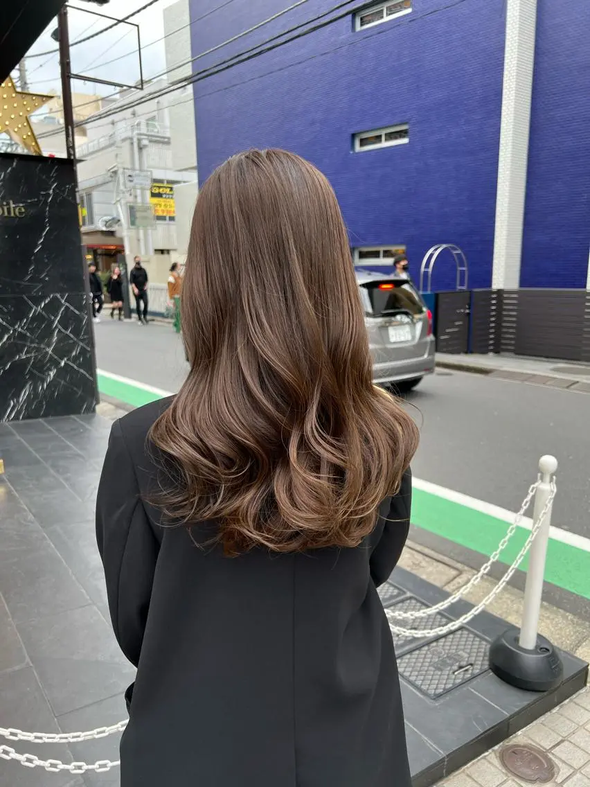 ロング カラー カット ヘアカラー トリートメント 似合わせヘア🫶🏻 つきいてるみのヘアスタイル