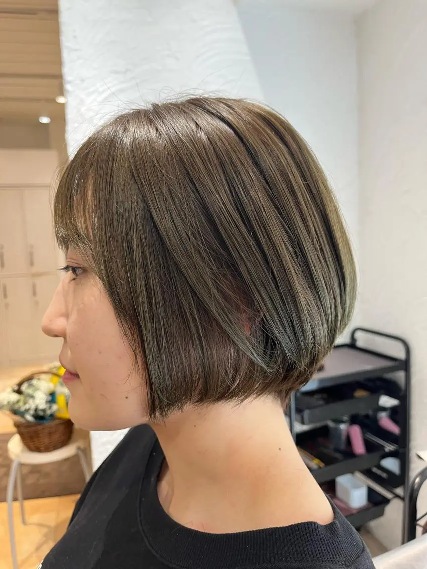 ショート カラー ショートボブ ボブ ショートヘア カット ヘアカラー トリートメント 🌈透明感カラー🌈 🌟吉田祐介🌟のヘアスタイル