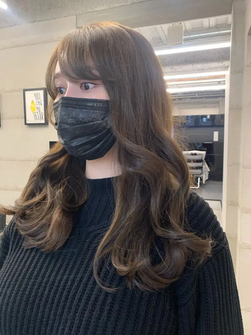 ミディアム カラー ヘアアレンジ カット ヘアカラー トリートメント 縮毛矯正特化✂︎ YUKAのヘアスタイル