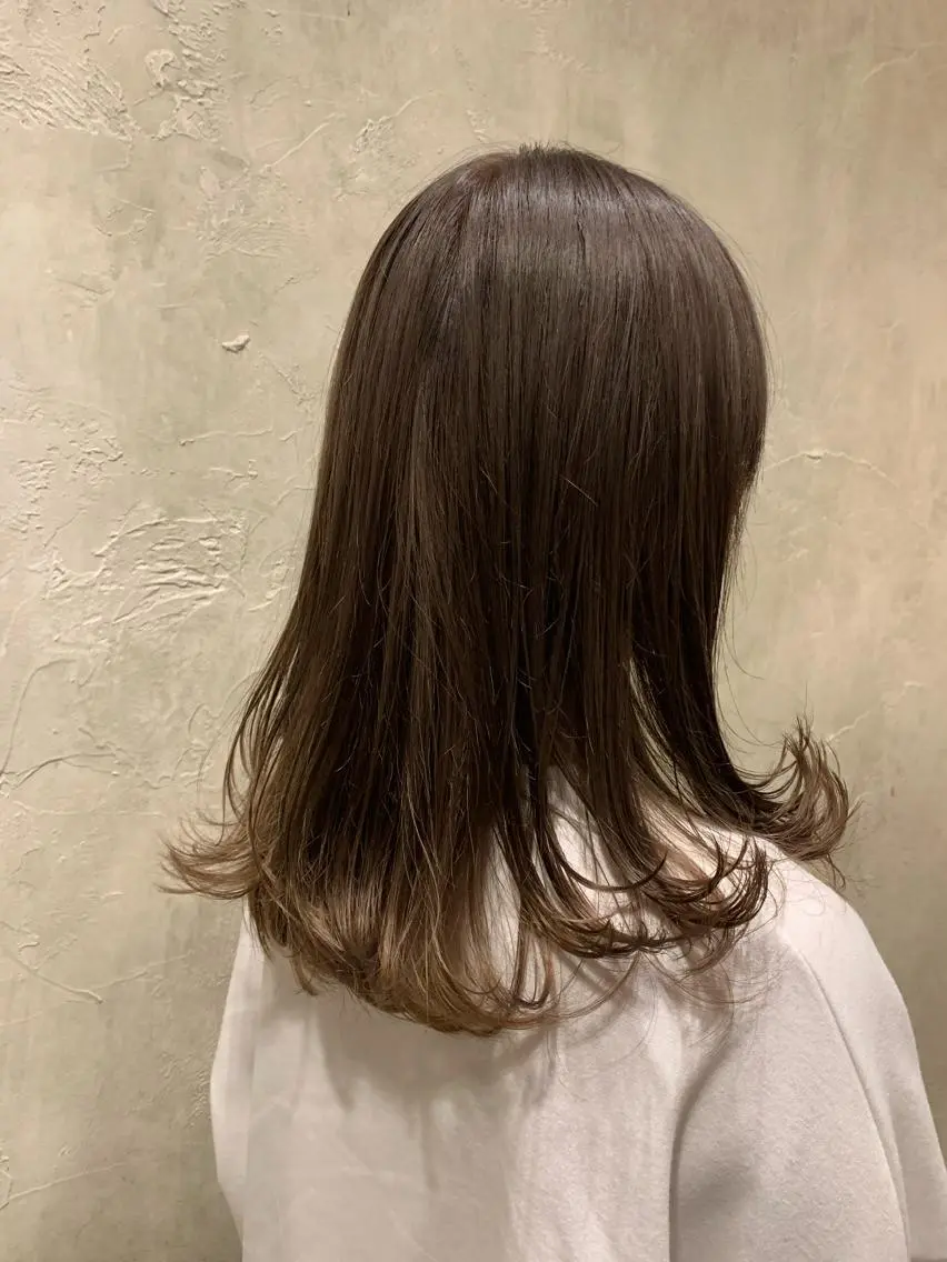 セミロング カラー ヘアアレンジ ボブパーマコテ巻き風 パーマNo1深江秀平のヘアスタイル