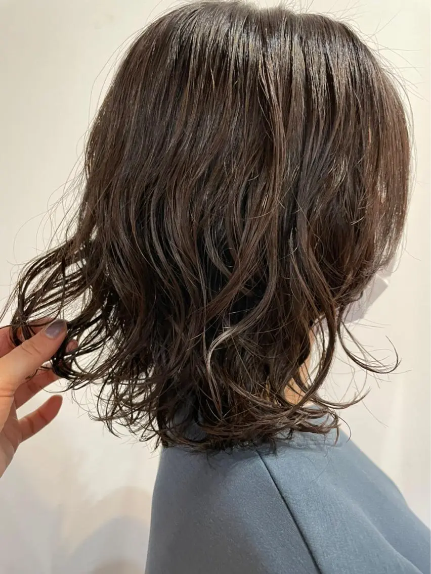 ミディアム パーマ ヘアアレンジ hazuki 🌝のヘアスタイル