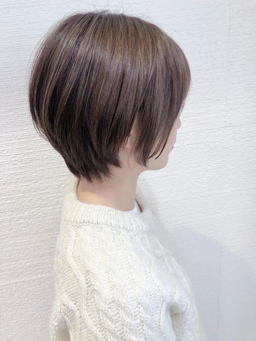 ショート カラー 三鷹で1番ショート ボブをカットする新谷のヘアスタイル