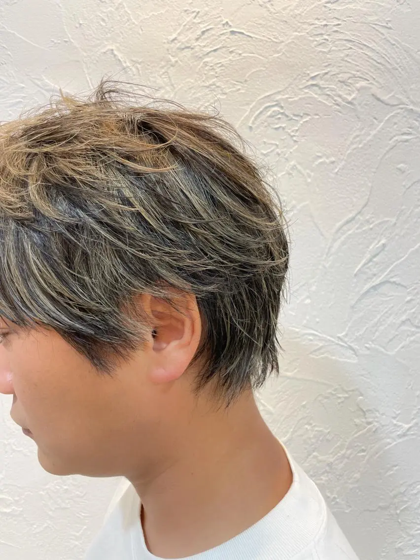 ショート カラー メンズ アイブロウ カット ヘアカラー トリートメント ヘアセット メンズ特化🟡個室 口コミ高評価🟡三澤のヘアスタイル