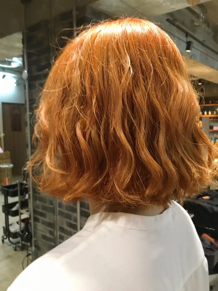 ミディアム カラー 透明感カラー オレンジ ヘアカラー トリートメント 代表 中島貴志のヘアスタイル