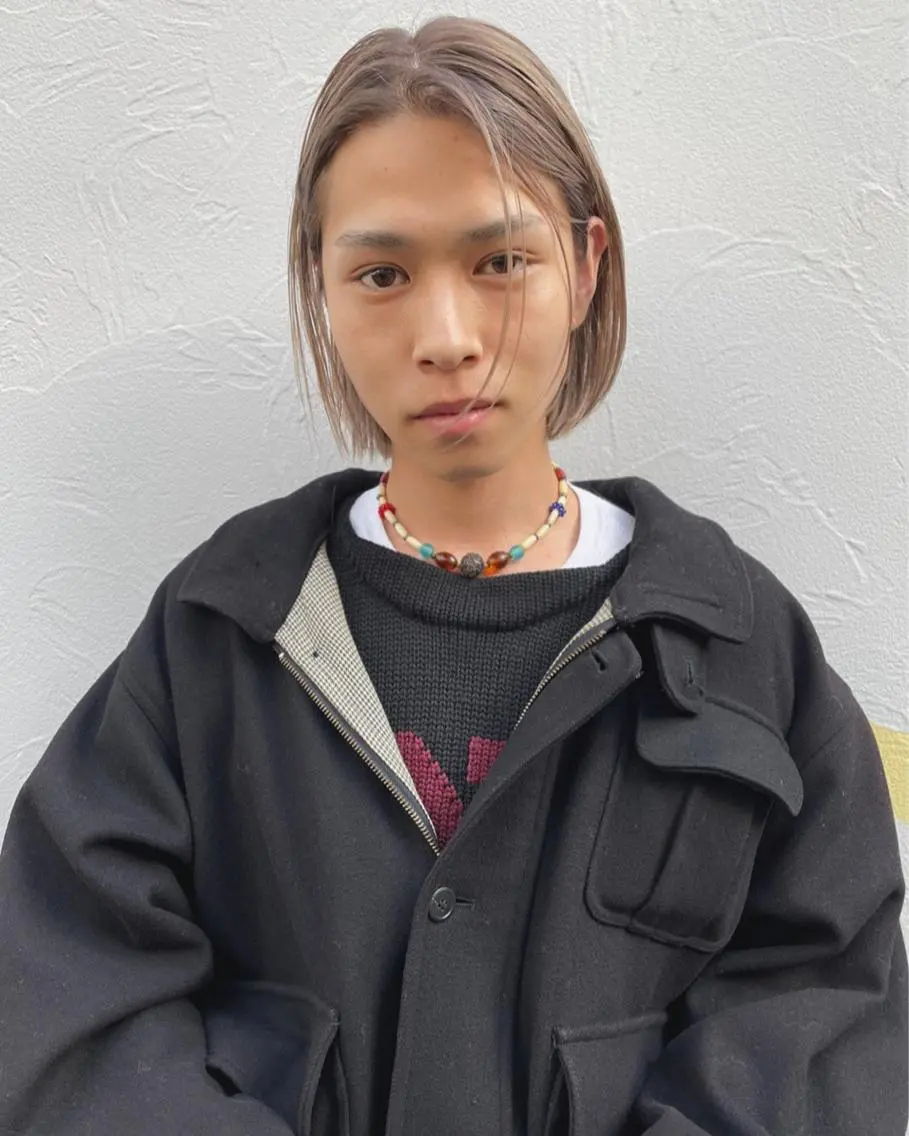 ショート カラー メンズ メンズブリーチ ベージュカラー ブリーチ ブロンド ブロンドベージュ カット ヘアカラー トリートメント 村上雅人 ナチュラルモードのヘアスタイル