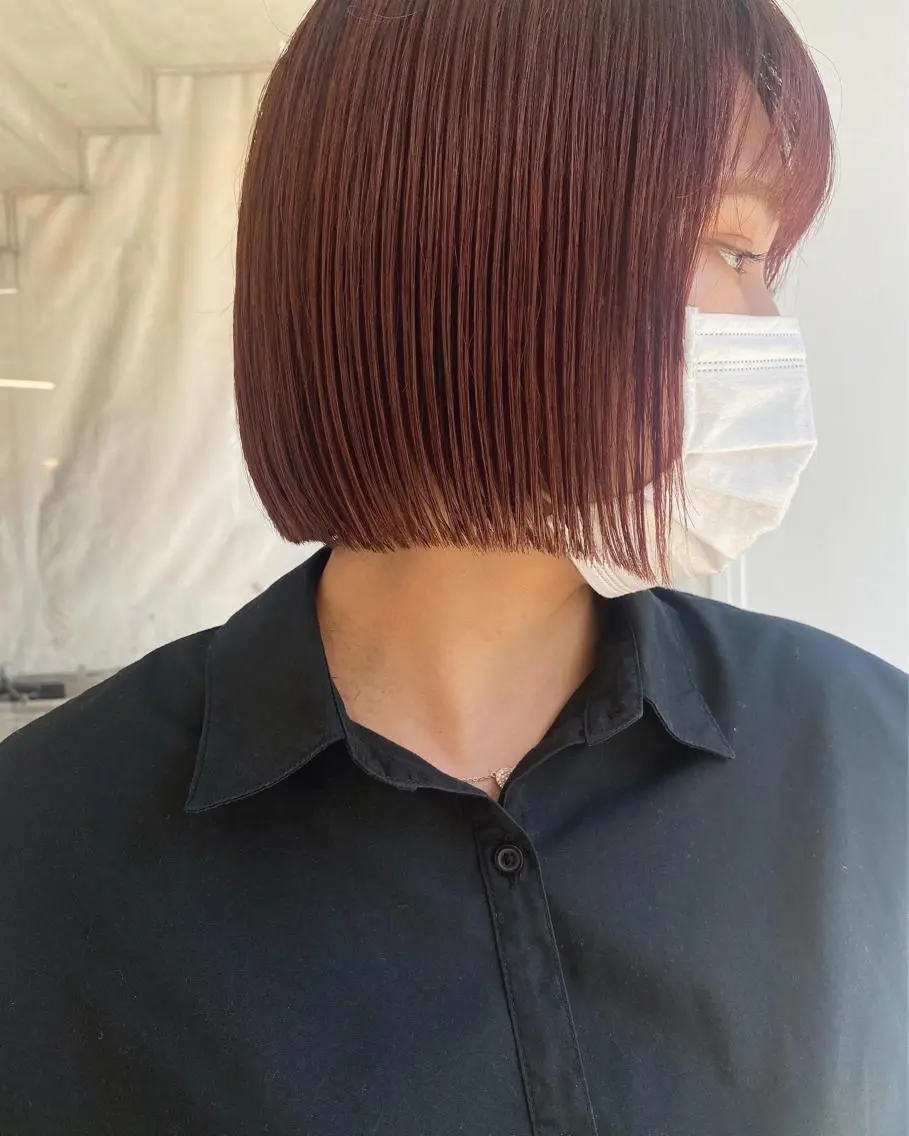 ショート カラー カット ヘアカラー トリートメント センターパート/ レイヤー/ayuのヘアスタイル