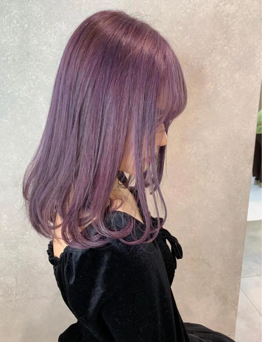 ミディアム カラー 透明感カラー ダブルカラー Kureha/ネイル トレンドヘアのマツエク・マツパデザイン