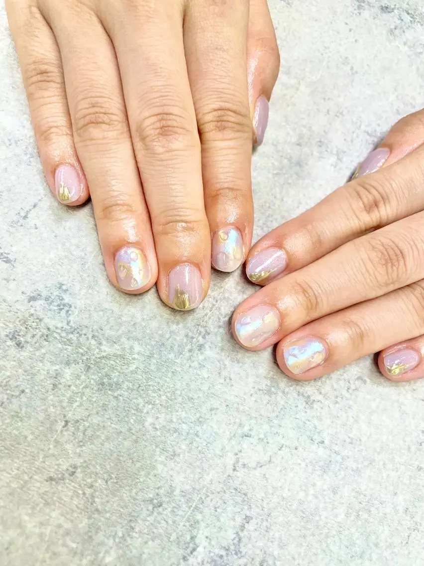ネイル アートネイル フレンチネイル ジェルネイル ガラスフレンチ グラデーション ハンドネイル ハンドケア FASTNAIL PLUS 新宿店のネイルデザイン