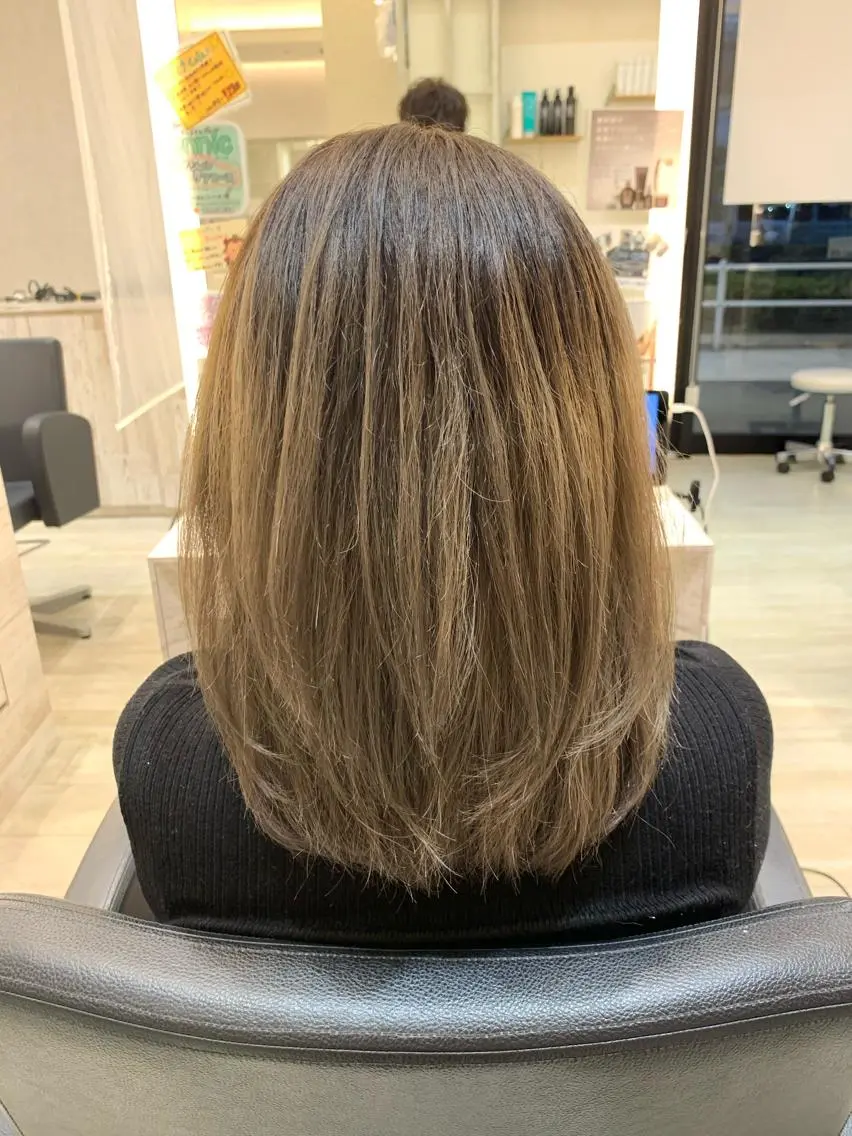 ミディアム カラー メンズパーマレイヤー 西山賢志のヘアスタイル