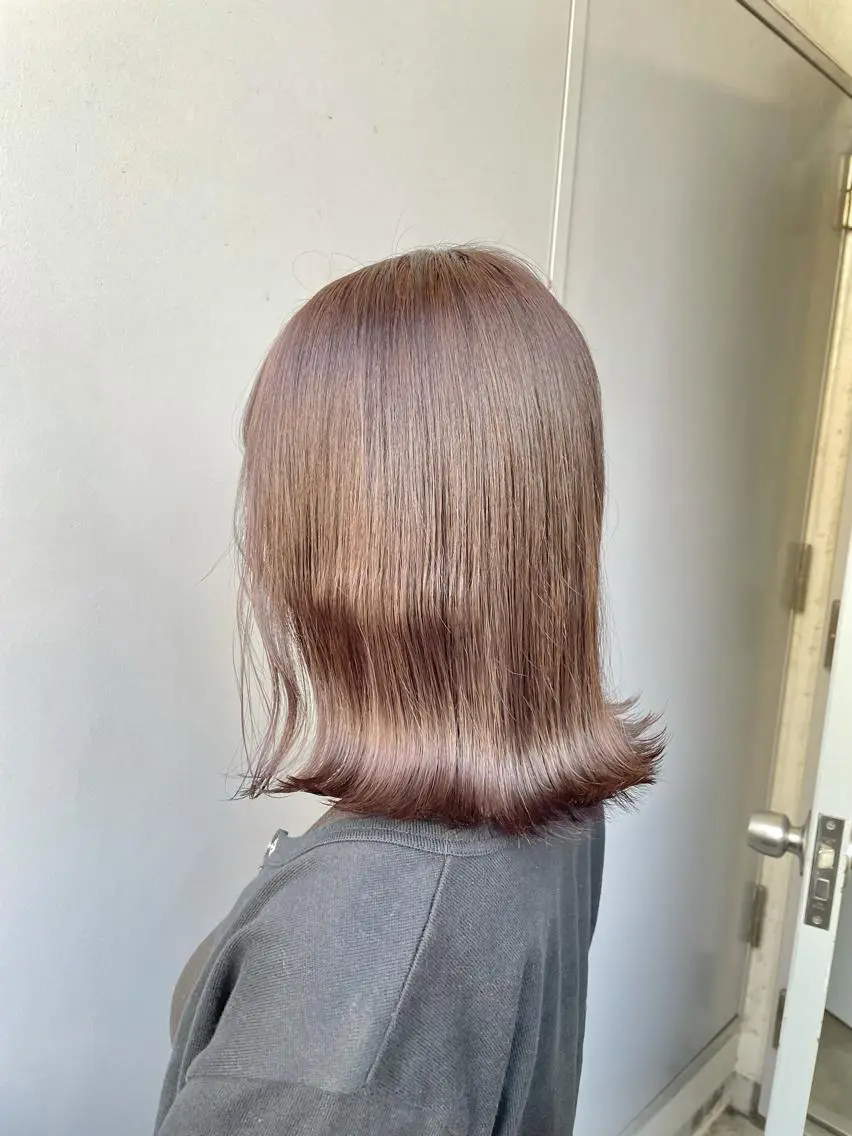 ミディアム カラー カット ヘアカラー トリートメント ヘッドスパ ヘアセット ベージュカラー💖 やすひろのヘアスタイル