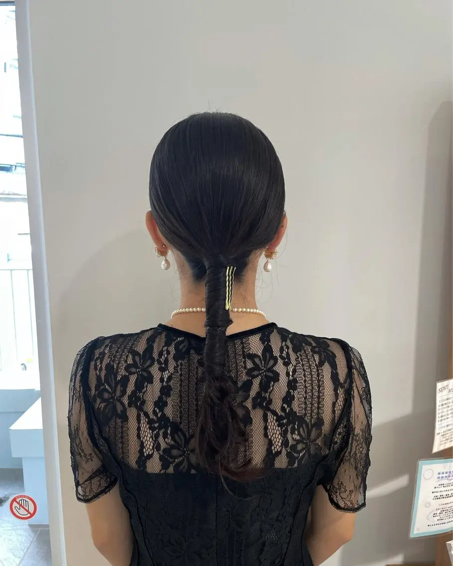 セミロング ヘアアレンジ ヘアセット noa ☪︎のヘアスタイル