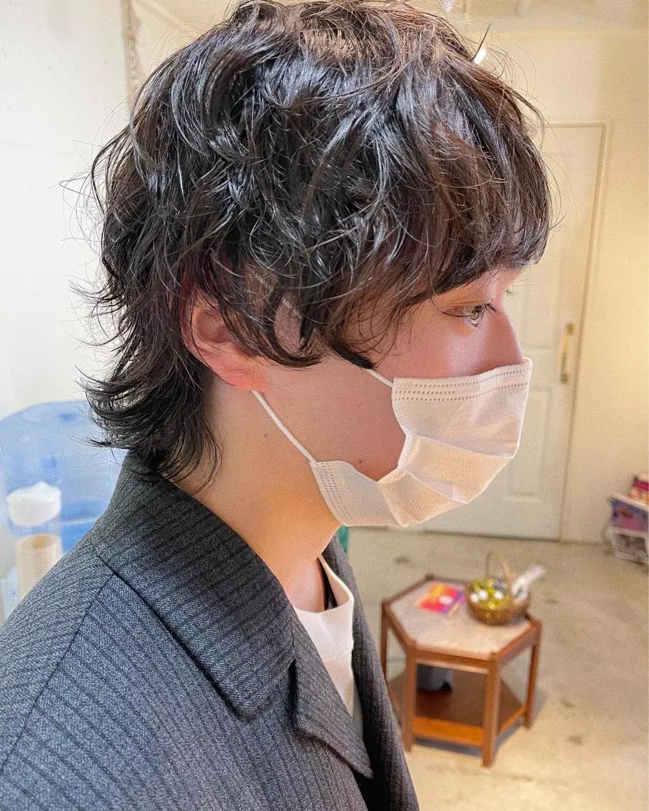 ミディアム パーマ ミディアムパーマ ウルフカット ❏アンニュイパーマ 川原畑 拓也❏のヘアスタイル