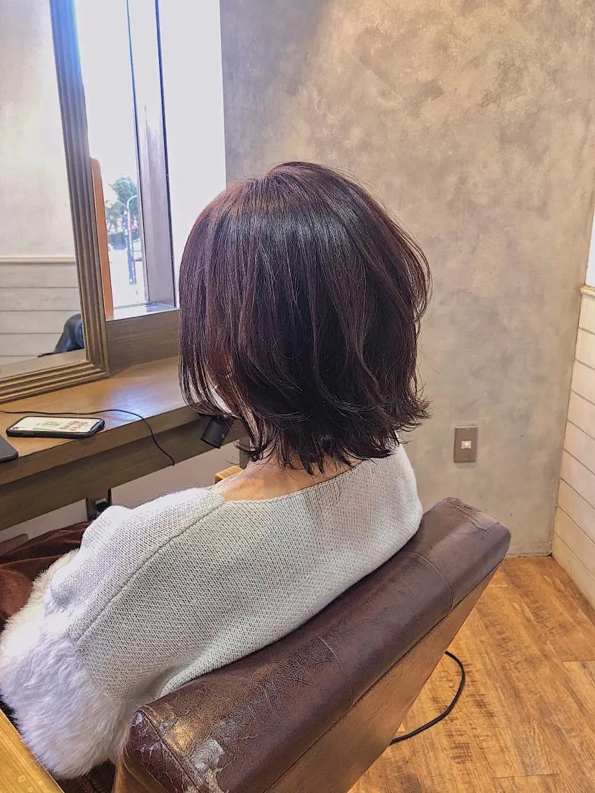 ミディアム カラー ヘアアレンジ ラベンダーカラー ラベンダーピンク ピンクカラー カット ヘアカラー 💖透明感カラー💖 mayukoのヘアスタイル