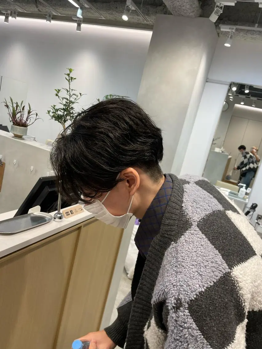 メンズ 表参道レイヤーカット 髪質改善山岸季生のヘアスタイル
