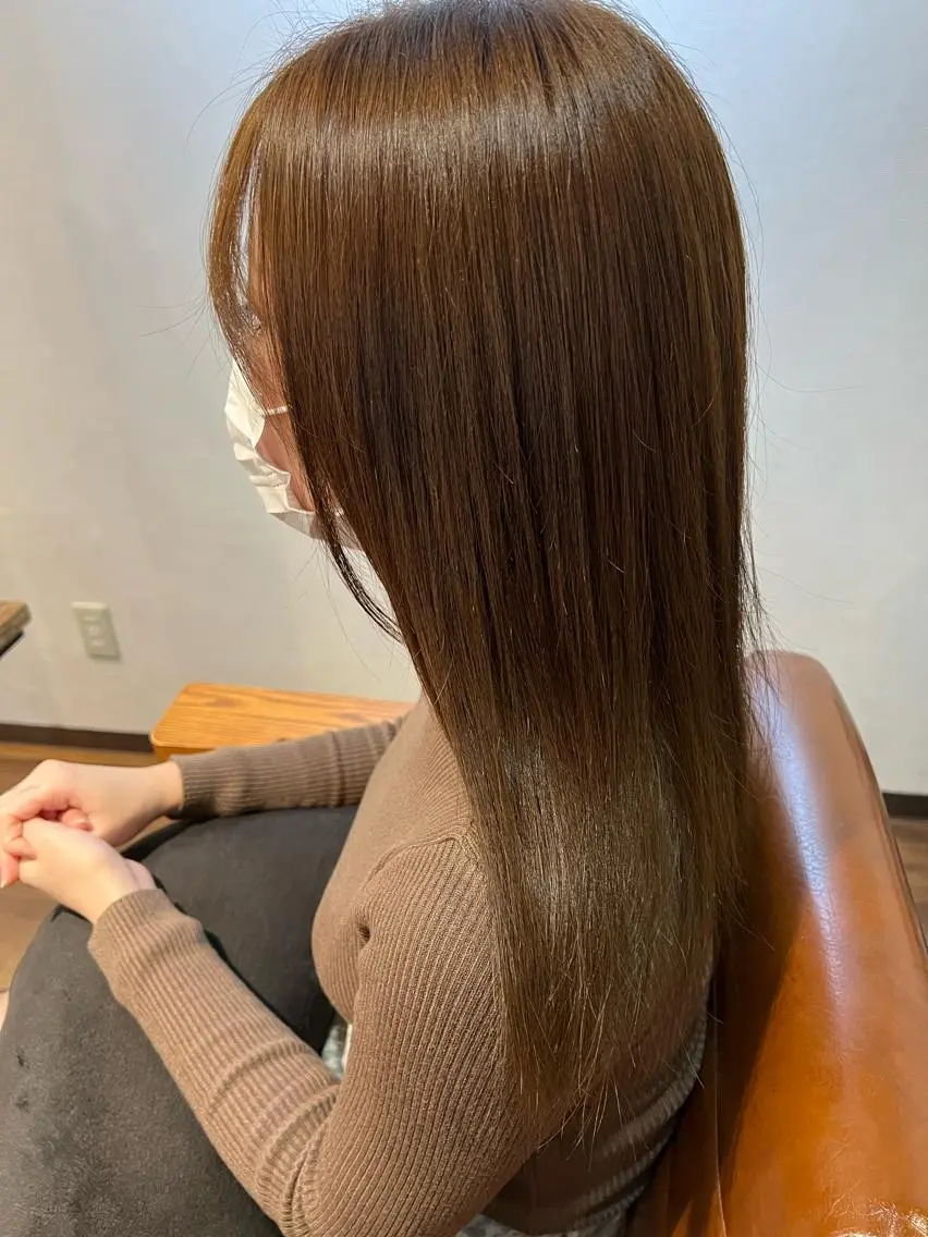 ロング カラー 縮毛矯正&髪質改善 ⭐️OGUのヘアスタイル