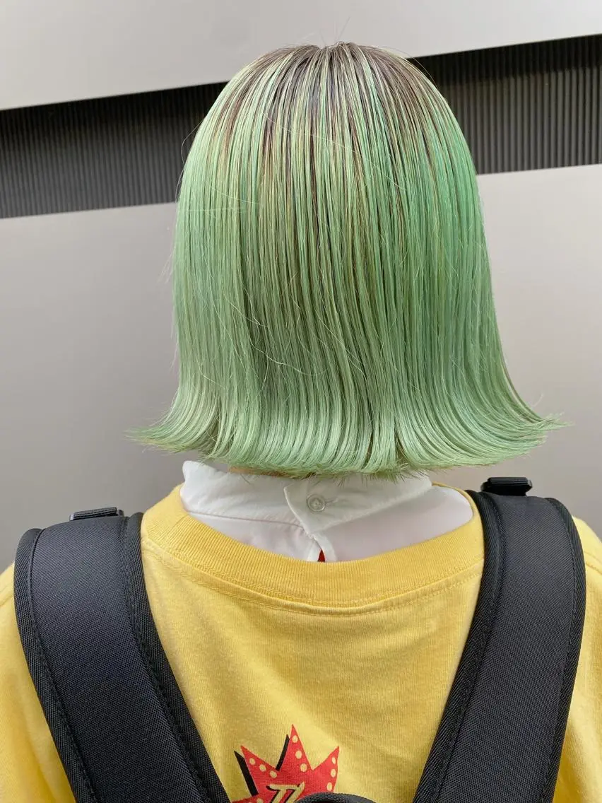 ミディアム カラー デザインカラー ハイトーンカラー ヘアカラー yoriダブルカラー 代表すがわらのヘアスタイル