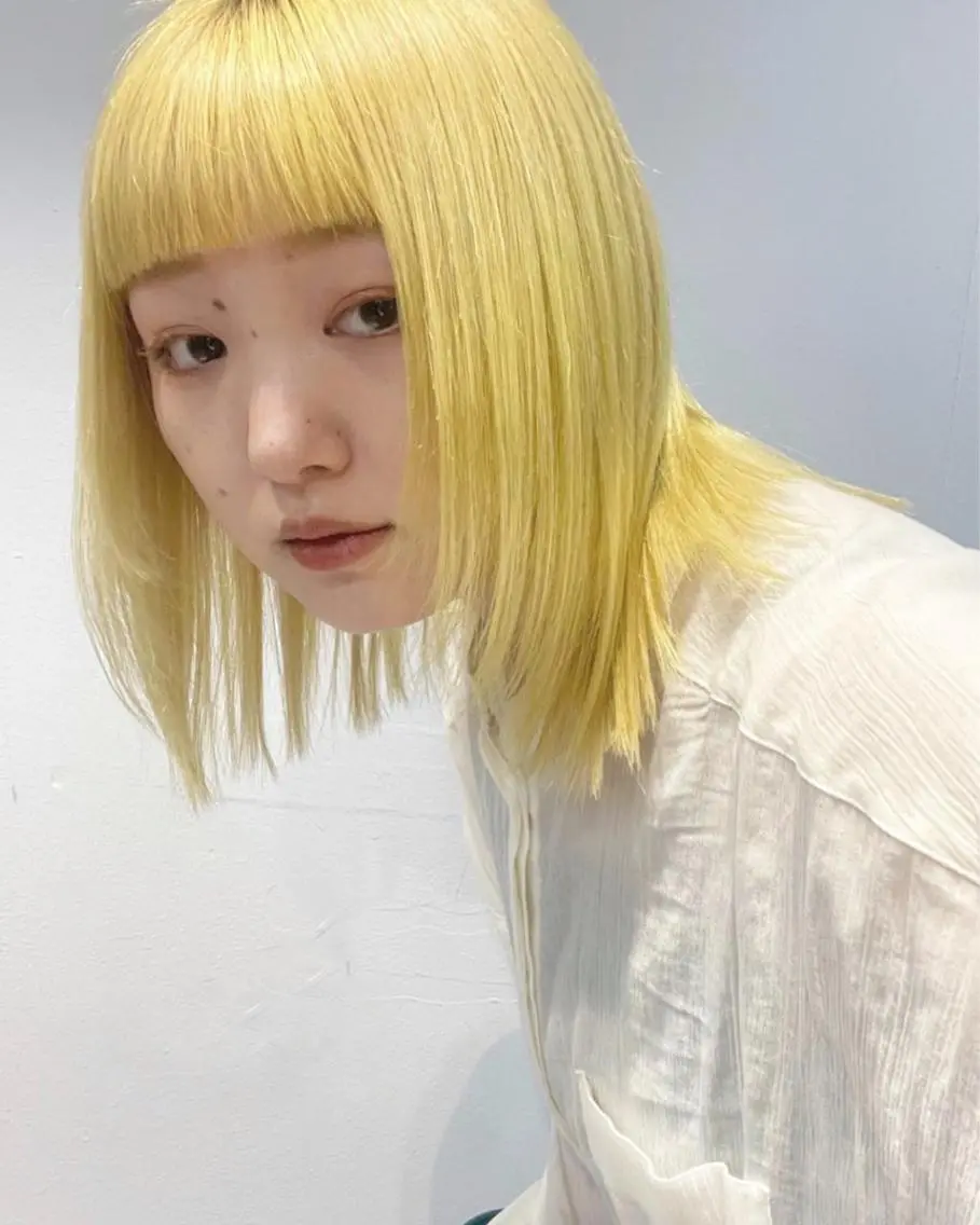 ショート カラー ベージュカラー ブリーチ ケアブリーチ ハイトーンカラー ミルクティーベージュ 🧡色落ちまで2度 楽しめる🧡ヨシキのヘアスタイル