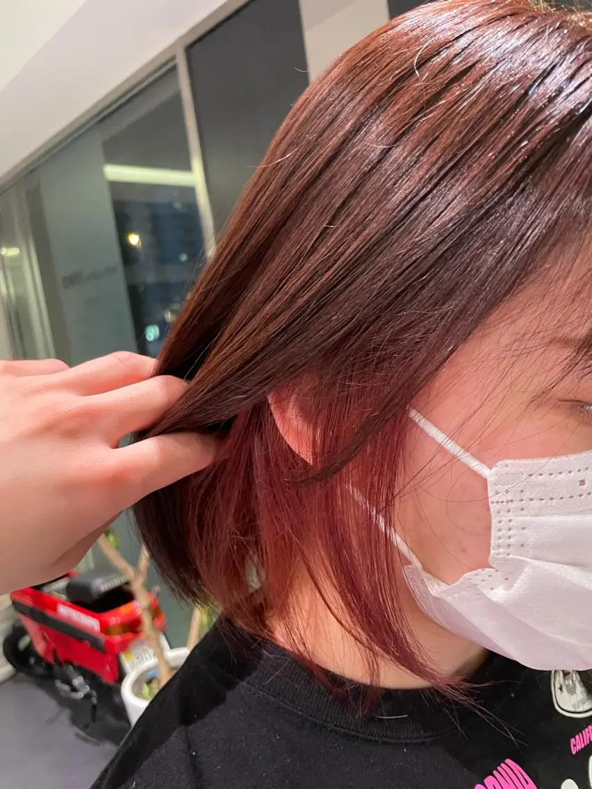 ミディアム カラー 優真/難波で 1番パーマが上手いのヘアスタイル