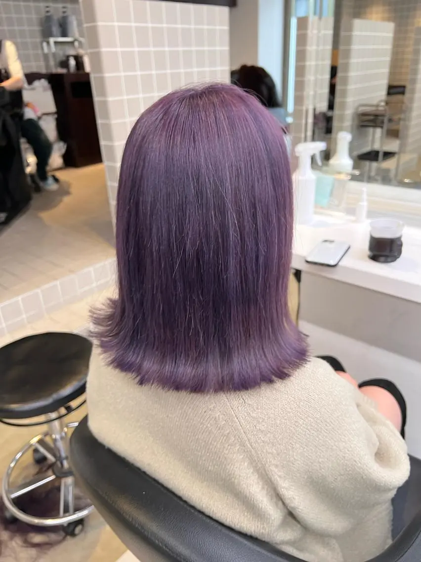 セミロング カラー ヘアアレンジ 🩵 JURI🩵のヘアスタイル