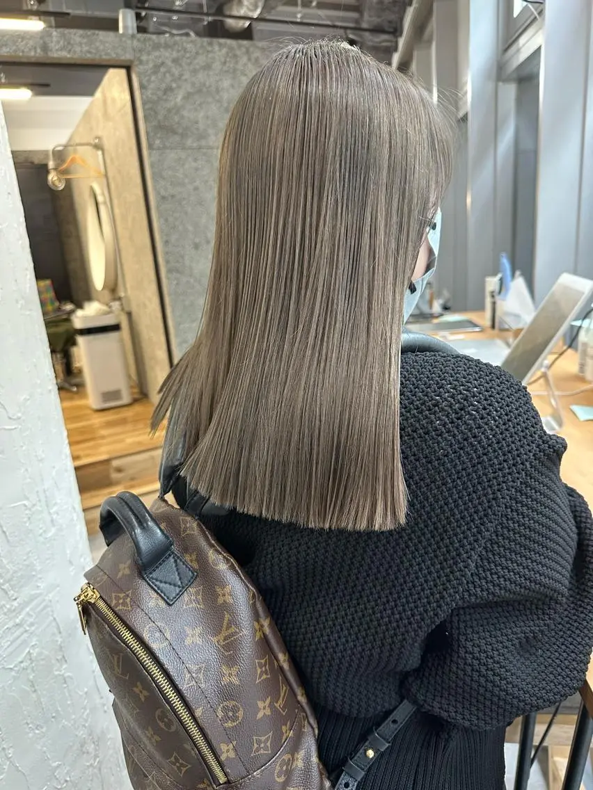 ロング カラー ブリーチ グレージュ 垢抜けヘア♡柔らかい カラー/mihoのヘアスタイル