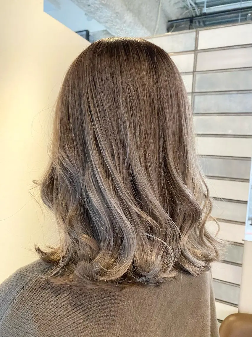 ミディアム カラー ヘアカラー トリートメント 艶カラー/ハイライト /レイヤー中島啓太のヘアスタイル