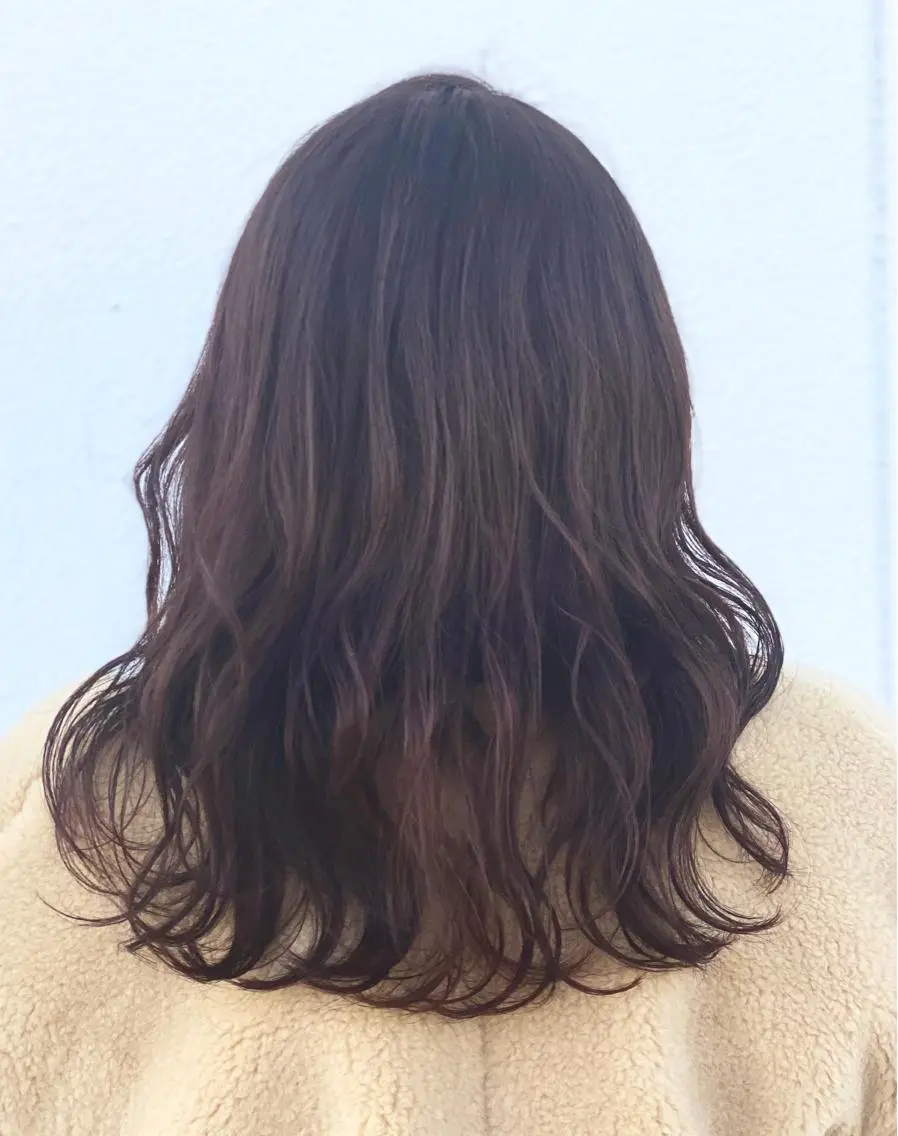 セミロング ピンクブラウン 浦和美容室 スタイリスト🌼ゆきのヘアスタイル