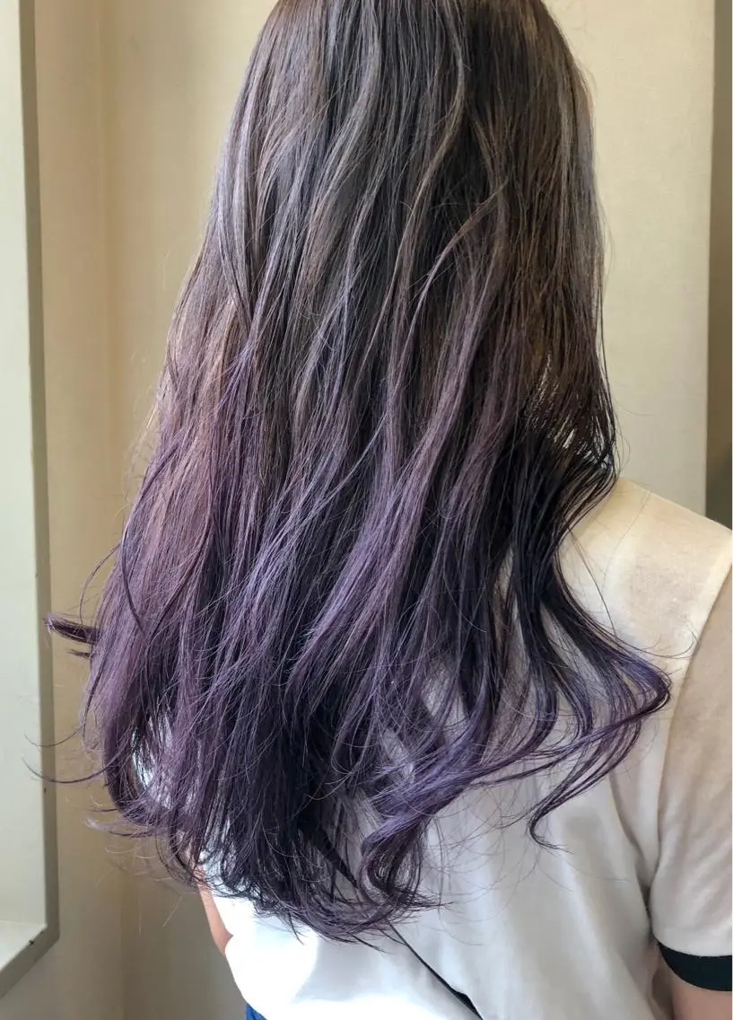 ロング カラー グラデーションカラー ラベンダーカラー カット ヘアカラー 尾籠 美幸 （オゴモリ ミユキ）のヘアスタイル
