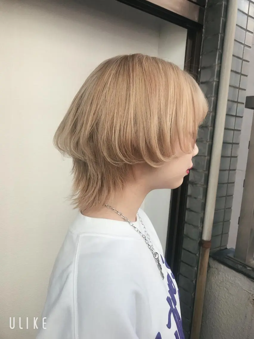 ショート カラー ヘアカラー 岩谷/ブリーチ 🪽透明感カラーのヘアスタイル