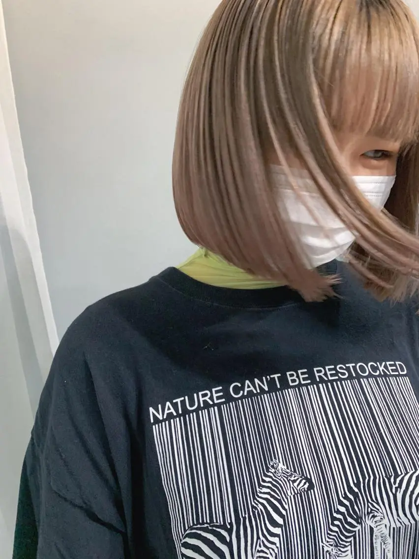 カラー ボブパーマコテ巻き風 パーマNo1深江秀平のヘアスタイル