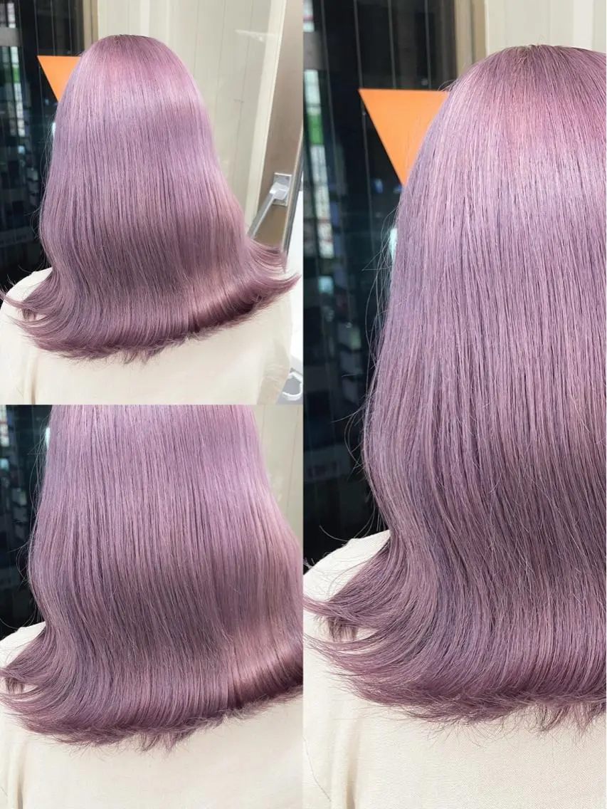カラー ヘアカラー トリートメント ハイトーン×レイヤー カットTAKUMIのヘアスタイル